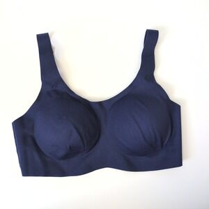 Knix Revolution Wireless Bra Navy Blue Seamless Molded Cup Medium Excellent